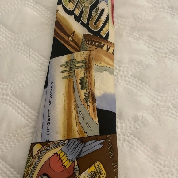 Vintage Nicole Miller Tie Mexico Silk 90s - Picture 5 of 6
